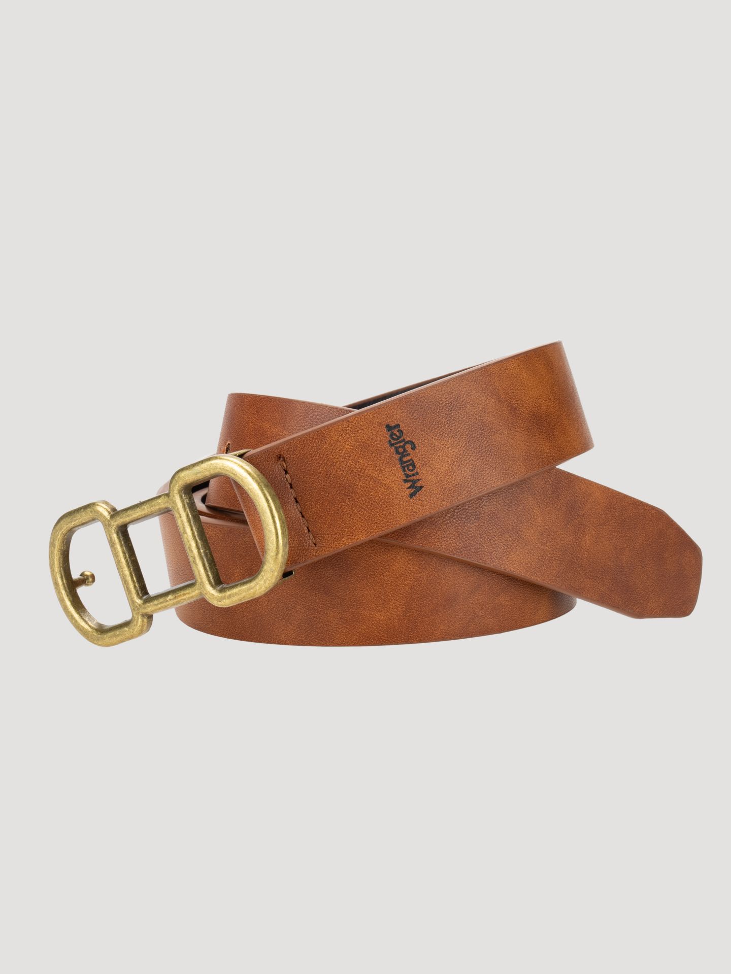 Женский ремень Wrangler Horse Bit Buckle Belt, цвет: Коньячный — фото 1