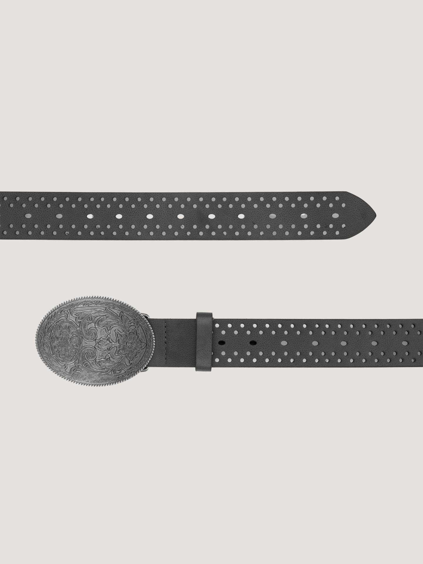 Женский ремень Wrangler Floral Perforated Belt, цвет: Чёрный — фото 2