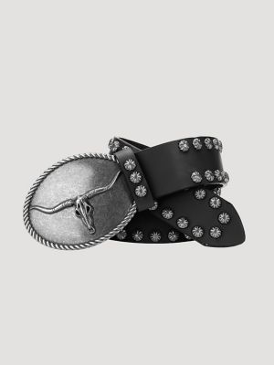 Women's Steer Head Studded Belt
