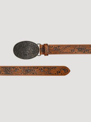 Women's Floral Embossed Belt