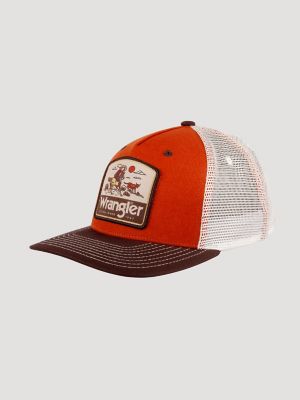 Rodeo Chase Trucker Baseball Cap:Burnt Orange:One Size alternative view
