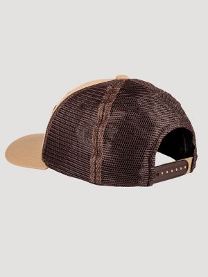 Logo Leather Patch Baseball Cap:Khaki/Brown:One Size alternative view 3