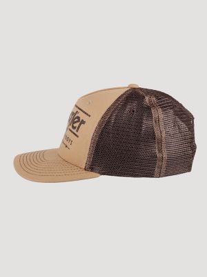 Wrangler Grit Trucker Baseball Cap:Khaki/Brown:One Size alternative view