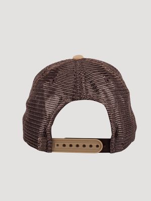 Wrangler Grit Trucker Baseball Cap:Khaki/Brown:One Size alternative view 3