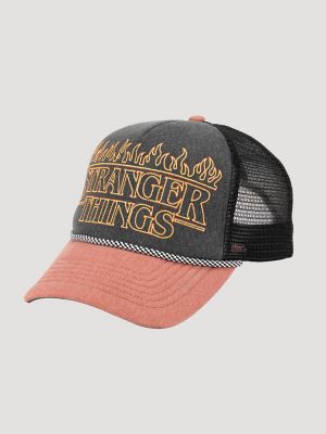 Stranger Things Fire Trucker Hat:Black:One Size alternative view 2