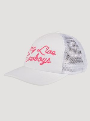 Women's Long Live Cowboys Baseball Cap in White