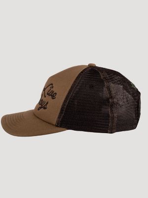 Women's Long Live Cowboys Baseball Cap in Olive Black