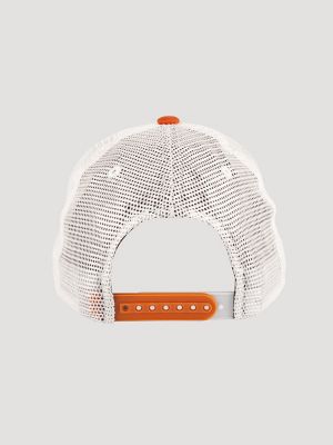 Wrangler Grit Trucker Baseball Cap in Burnt Orange