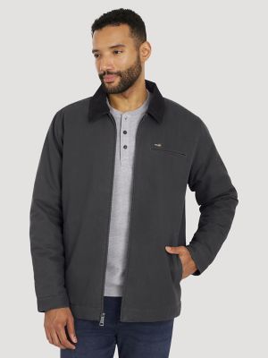 Men's Canvas Work Jacket in Grey