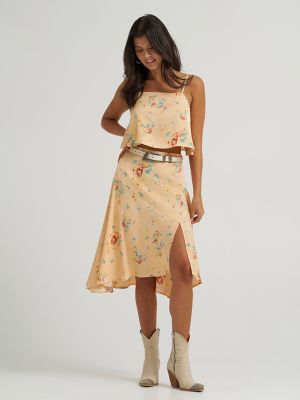 Women's Flowy Handkerchief Midi Skirt from Wrangler - $49.99