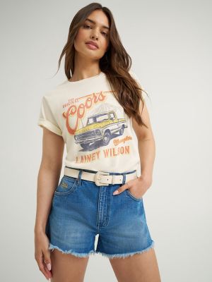 Wrangler x Coors Reworked Short in Golden Blue