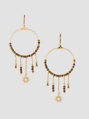 Beaded Charm Circle Earrings from Wrangler - $14.97