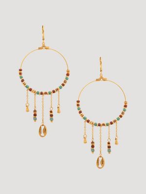 Beaded Charm Circle Earrings from Wrangler - $14.97