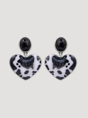 Heart Charm Necklace with Earring Set
