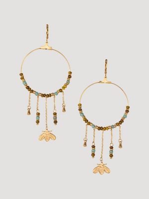 Beaded Charm Circle Earrings from Wrangler - $14.97