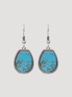 Stone Pendant Necklace with Earring Set