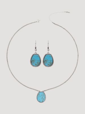 Stone Pendant Necklace with Earring Set from Wrangler - $23.97