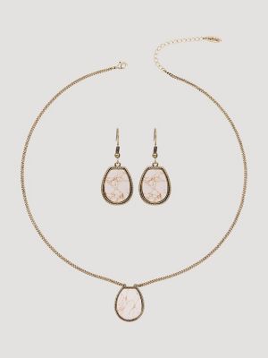 Stone Pendant Necklace with Earring Set from Wrangler - $23.97