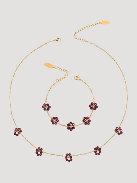Женский набор Wrangler: колье и браслет Flower Chain