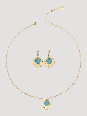 Disc Pendant Necklace with Earring Set from Wrangler - $23.97
