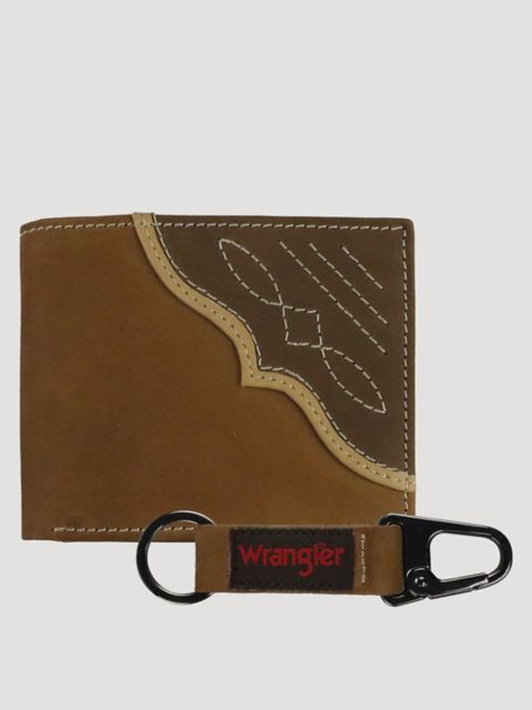 Мужские кошельки Wrangler Men's Wallet/Keychain Gift Set