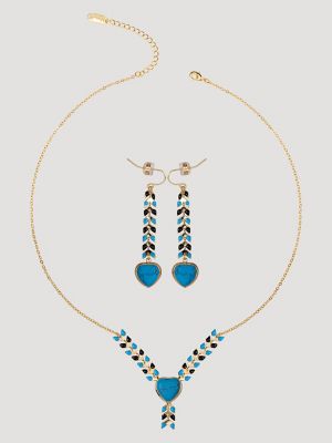 Heart Pendant/Beaded Necklace/Earring Set from Wrangler - $23.97