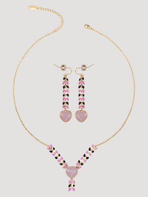 Heart Pendant/Beaded Necklace/Earring Set from Wrangler - $23.97