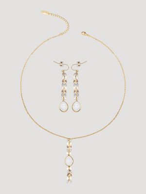 Teardrop Pendant/Beaded Necklace/Earring Set from Wrangler - $23.97