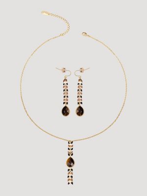 Teardrop Pendant/Beaded Necklace/Earring Set from Wrangler - $23.97