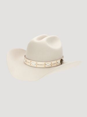 Wrangler Women's Mountain High Cowboy Hat In Cream In White