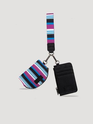Brushpopper Stripe Wallet Card Set in Hot Pink