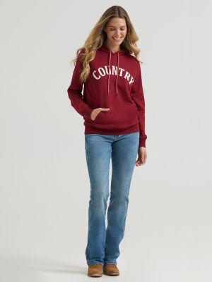 Women's Country Applique Pullover Hoodie