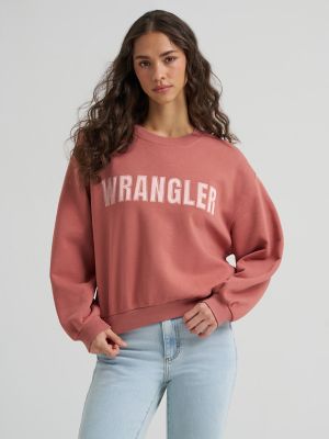 Women's Logo Canyon Crew Pullover in Withered Rose