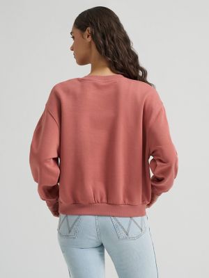 Women's Logo Canyon Crew Pullover in Withered Rose