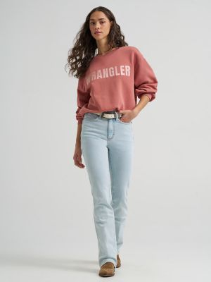 Women's Logo Canyon Crew Pullover in Withered Rose