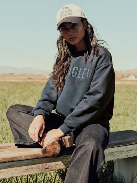 Мужские свитеры Wrangler Women's Logo Canyon Crew Pullover