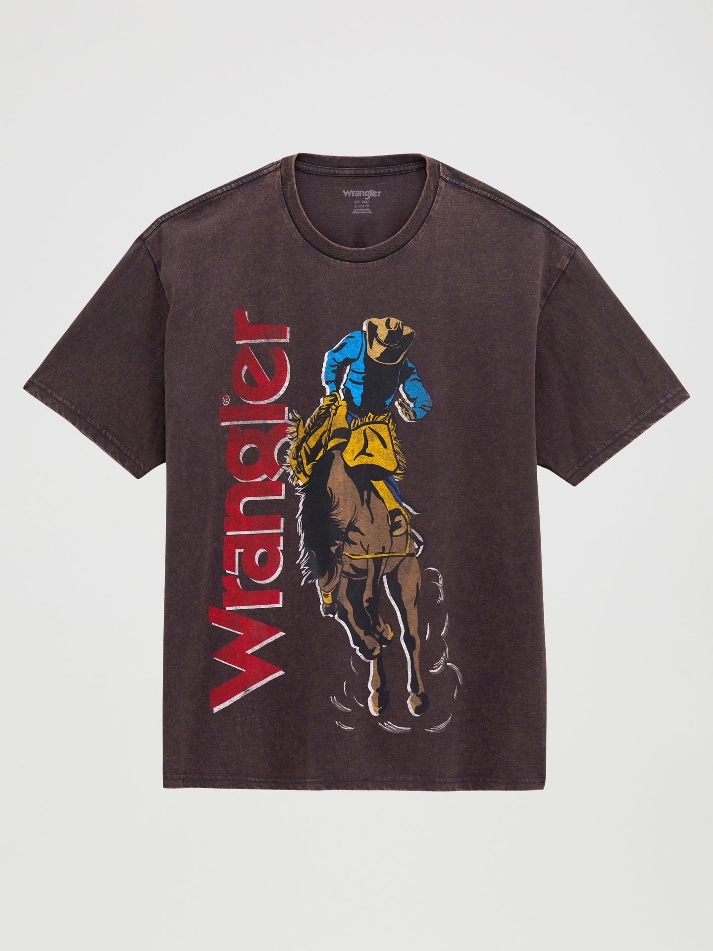 Мужская футболка Wrangler Wild Ride Vintage Fit Graphic, цвет: Призрачный варёный — фото 1