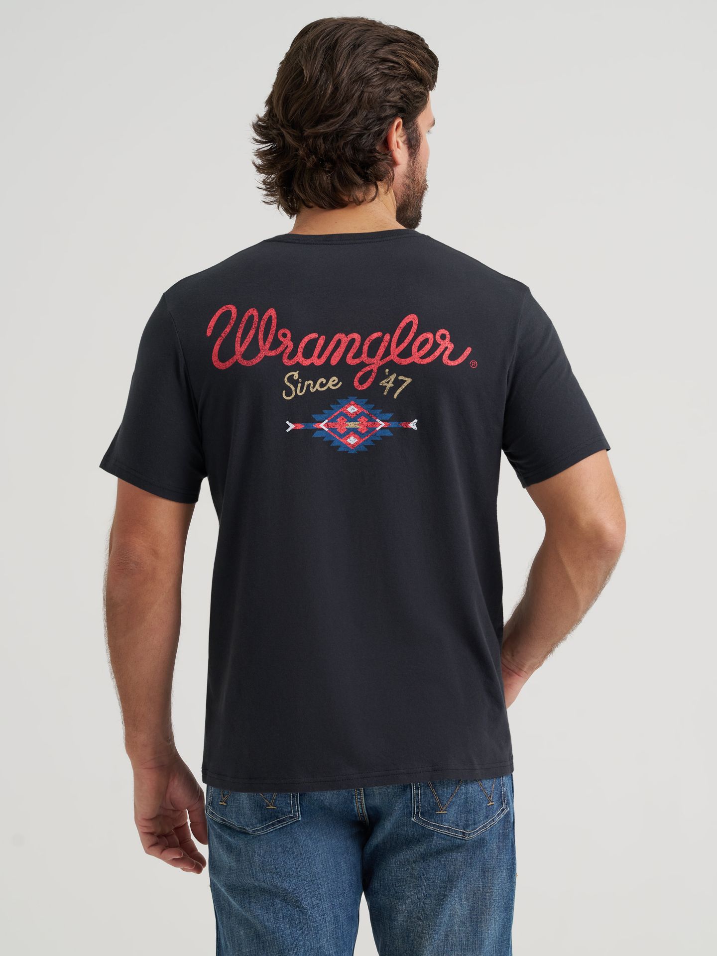Мужская футболка Wrangler Legacy Diamond Graphic, цвет: Угольно-чёрный — фото 4