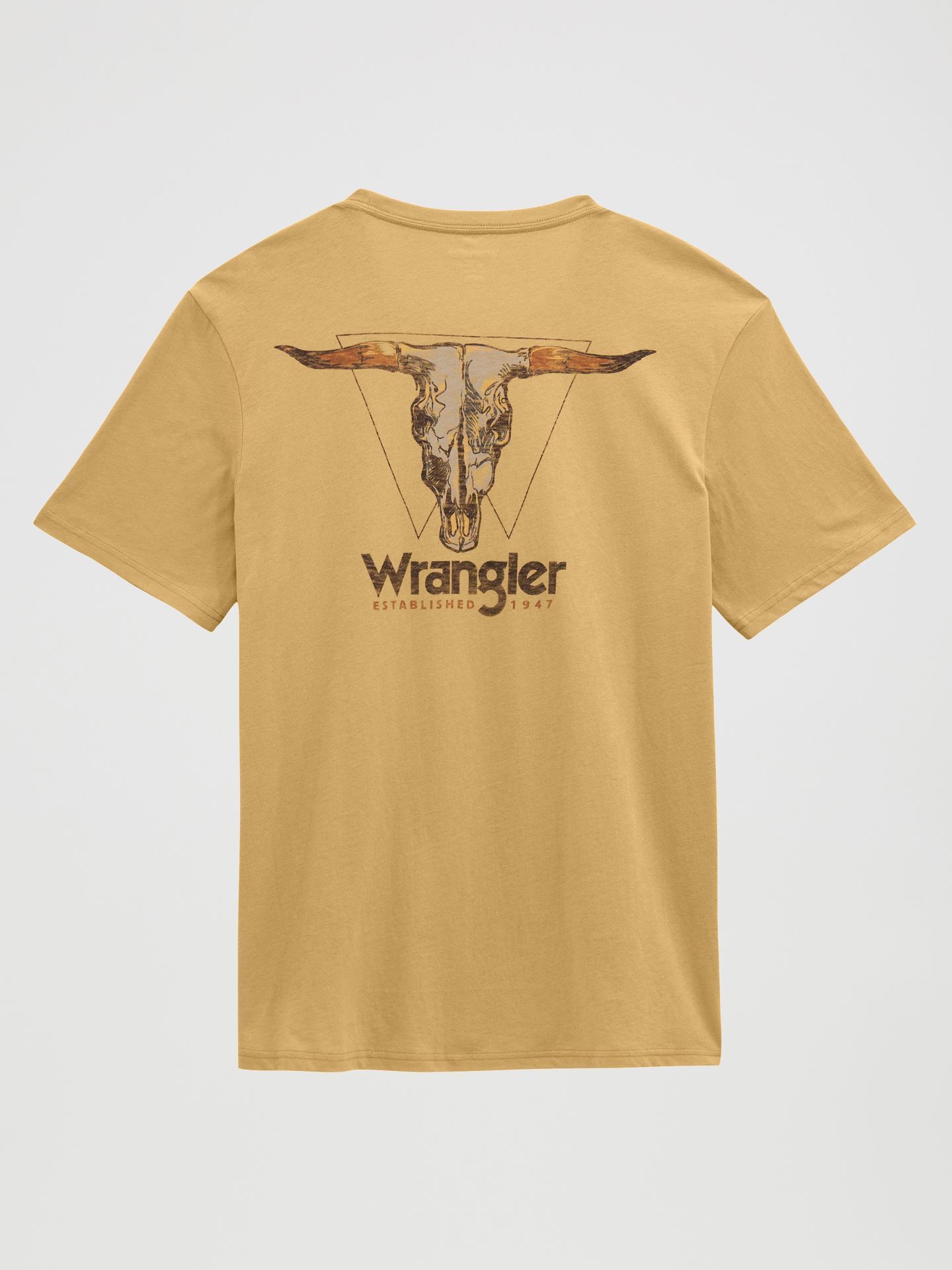 Мужская футболка Wrangler High Desert Skull Graphic, цвет: Карри меланжевый — фото 4