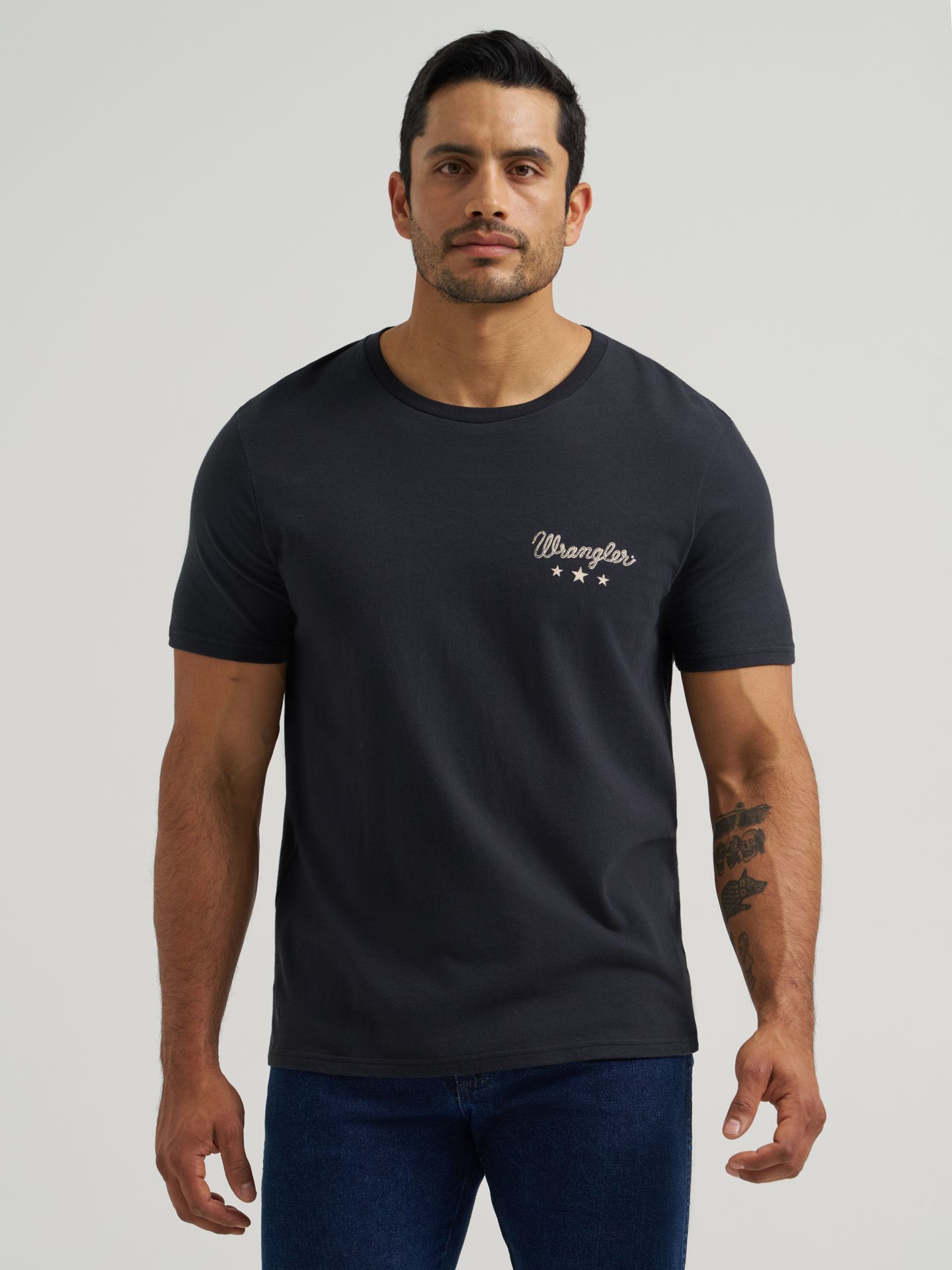 Мужская футболка Wrangler Vaquero Heritage Graphic, цвет: Угольно-чёрный — фото 3