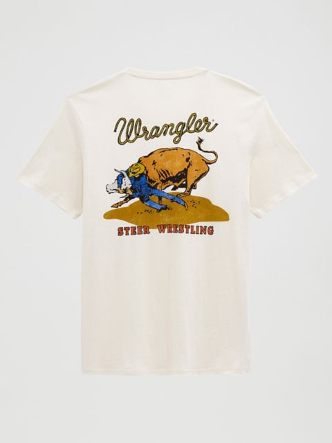 Мужские футболки Wrangler Steer Wrestling Graphic T-Shirt