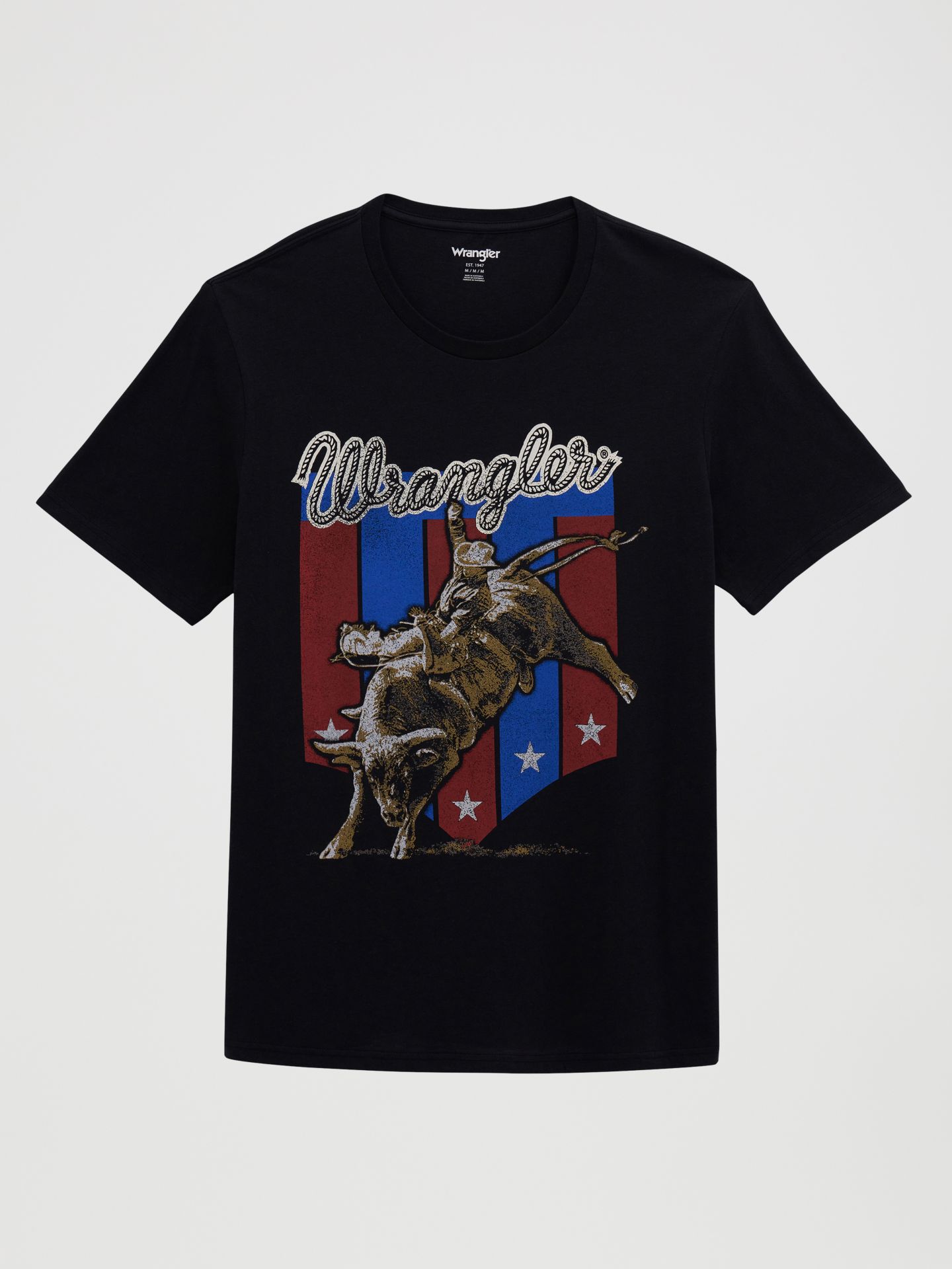 Мужская футболка Wrangler Maverick Bull Graphic, цвет: Угольно-чёрный — фото 1