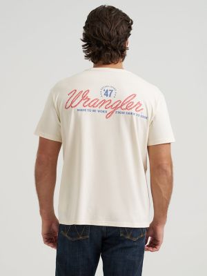 Cursive Cowboy Vintage Fit Back Graphic T-Shirt