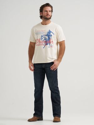Cursive Cowboy Vintage Fit Back Graphic T-Shirt