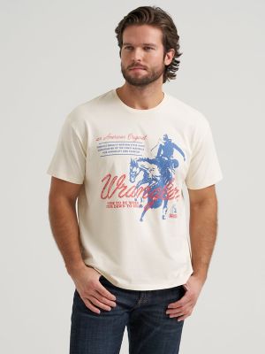 Cursive Cowboy Vintage Fit Back Graphic T-Shirt