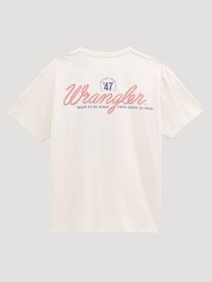 Cursive Cowboy Vintage Fit Back Graphic T-Shirt