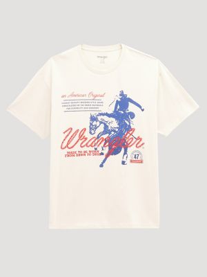 Cursive Cowboy Vintage Fit Back Graphic T-Shirt