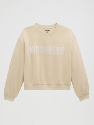 Women's Logo Canyon Crew Pullover in Whitecap Gray