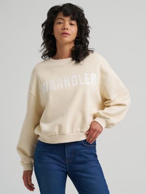 Women's Logo Canyon Crew Pullover in Whitecap Gray