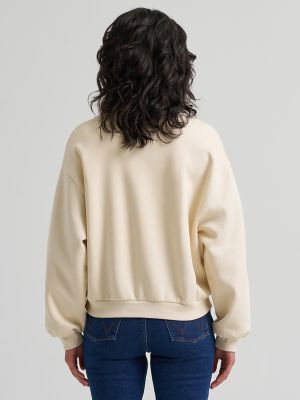 Women's Logo Canyon Crew Pullover in Whitecap Gray